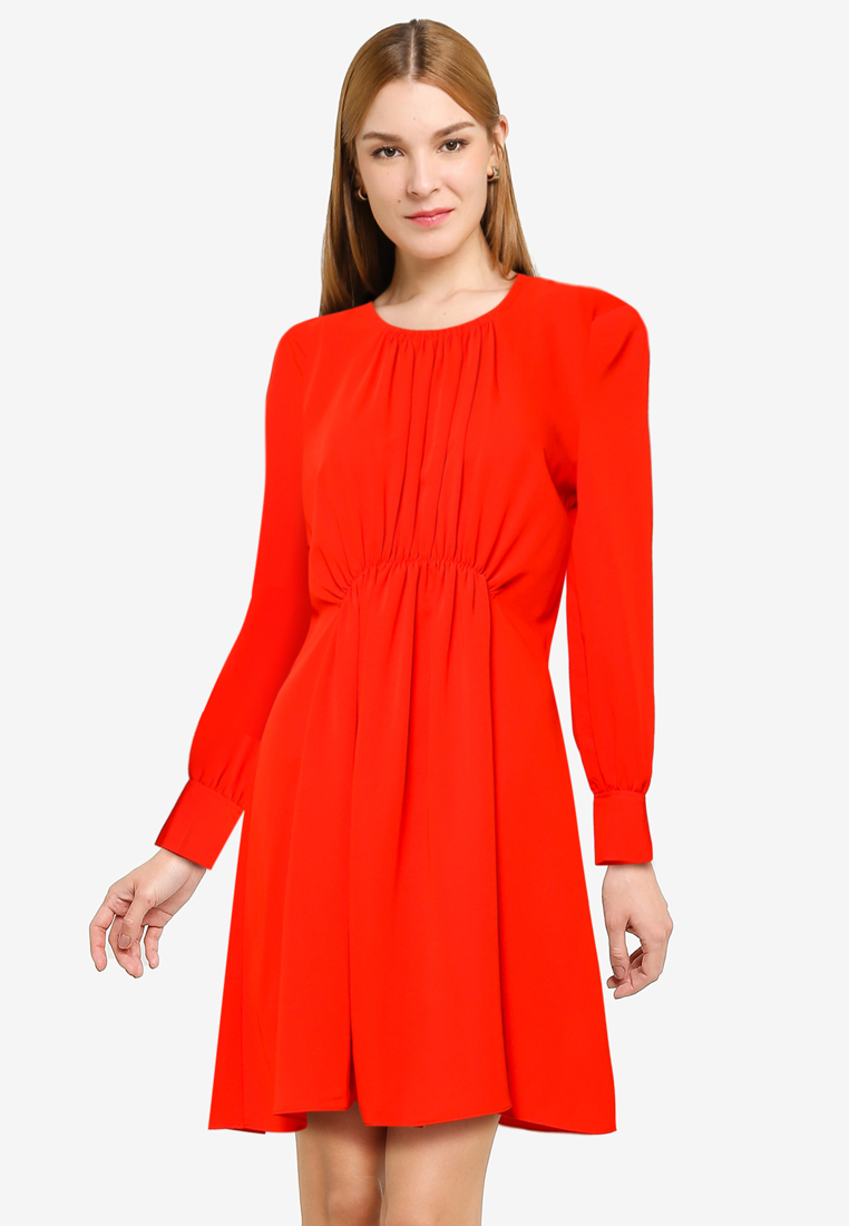 French Connection Emmy Crepe Long Sleeve Dress