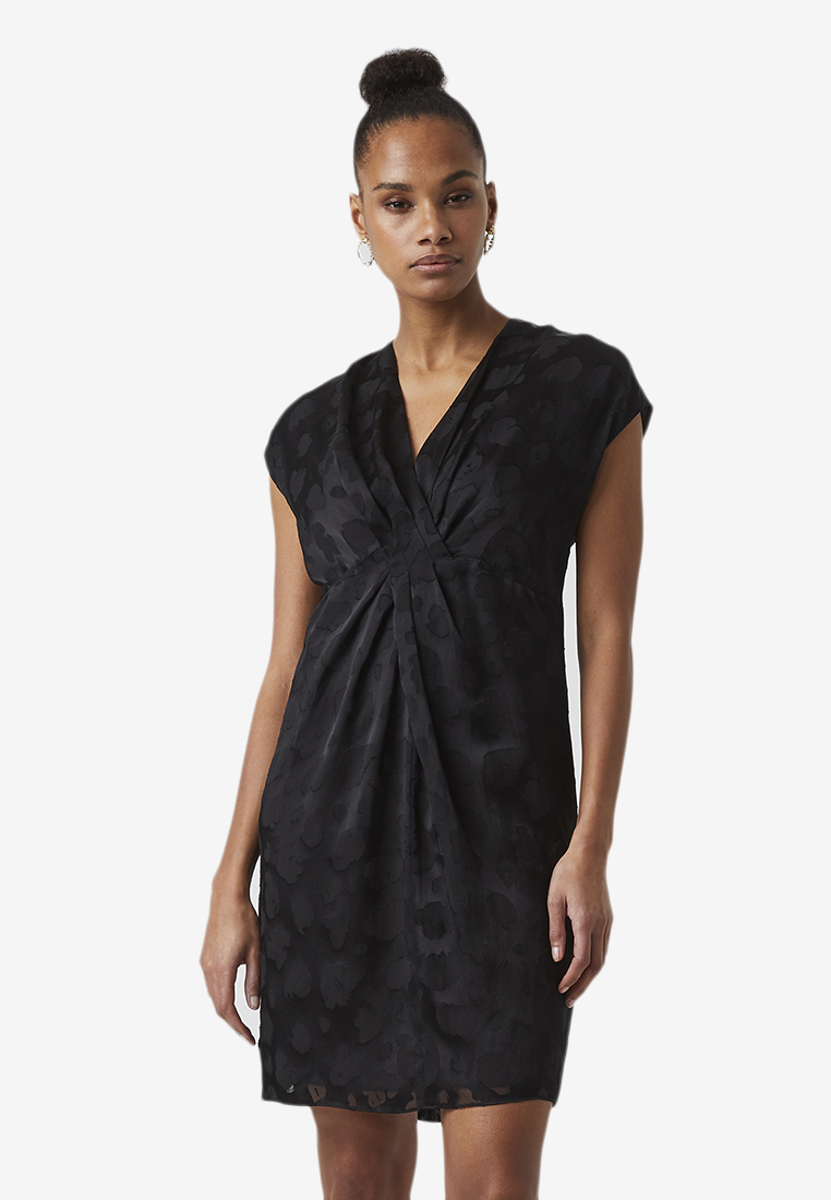French Connection Pf Aime Satin Burnout Twist Dress