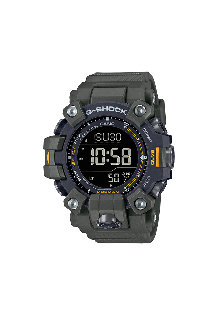 G-Shock MASTER OF G - LAND GW-9500-3 Men's MUDMAN Sport Tough Solar Watch with Army Green Resin Band