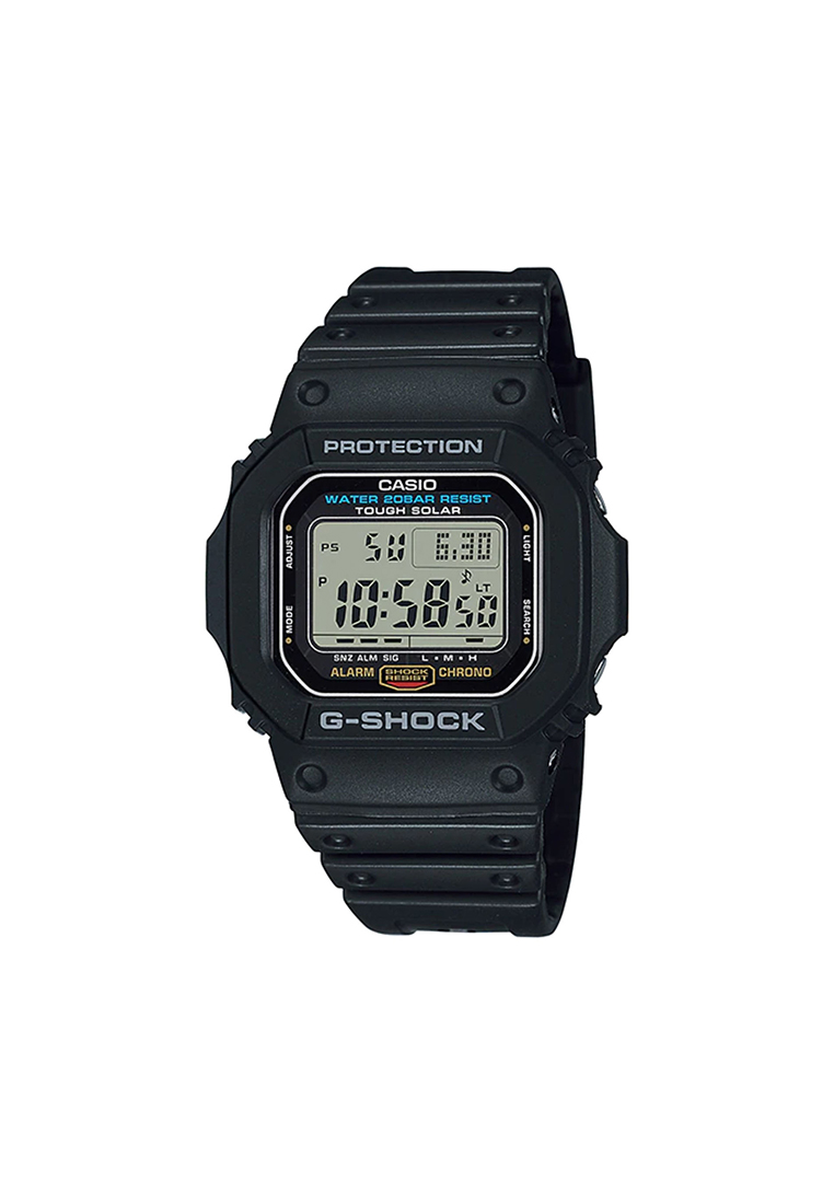 G-Shock Men's Digital Watch G-5600UE-1 Tough Solar Black Resin Band Sport Watch