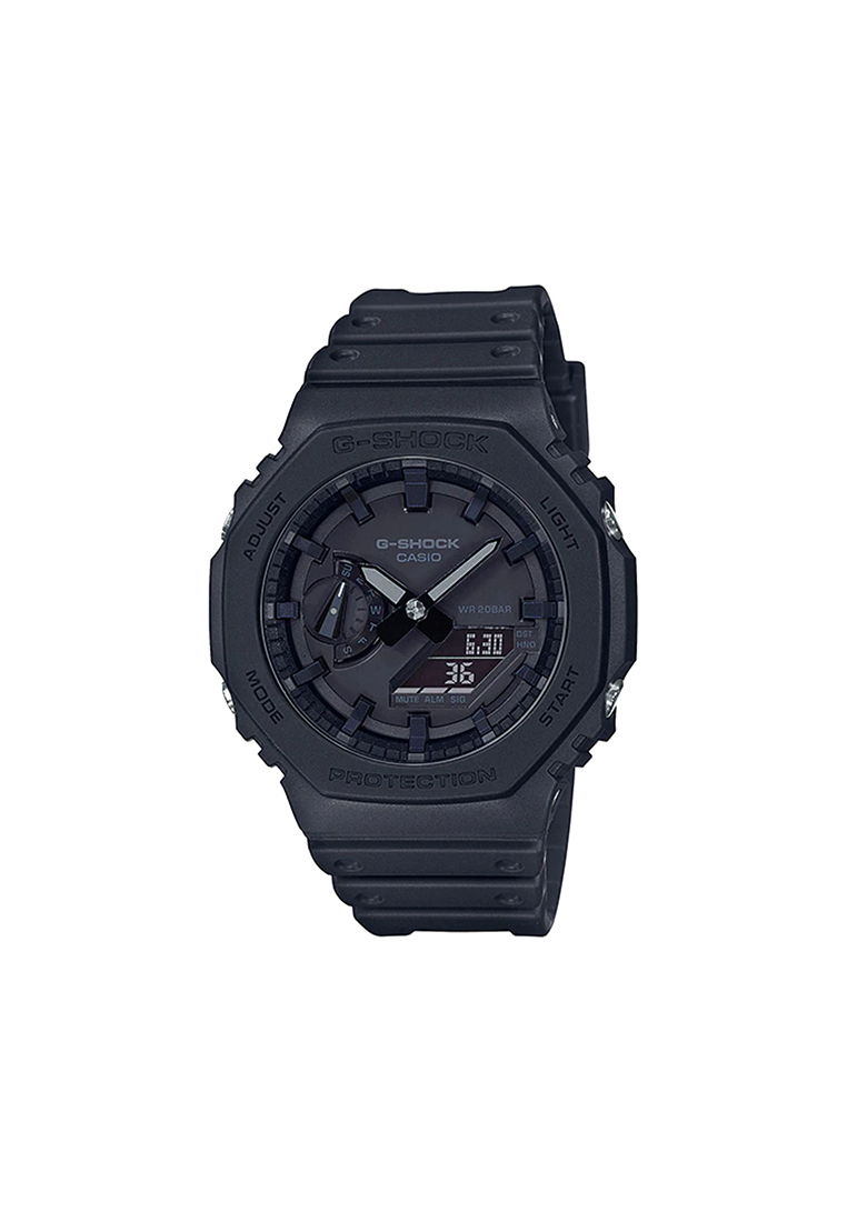 G-Shock Men's Analog-Digital GA-2100-1A1DR Carbon Core Guard Black Resin Band Sport Watch