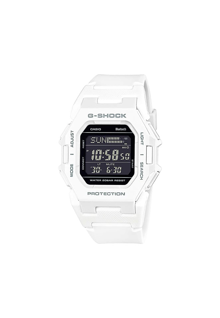 G-Shock GD-B500-7 Men Digital Watch White Resin Strap