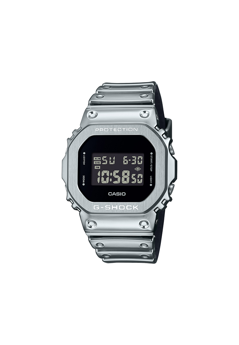 G-Shock Fine Metallic Series GM-5600YM-8 Men Digital Watch Silver Stainless Steel Strap