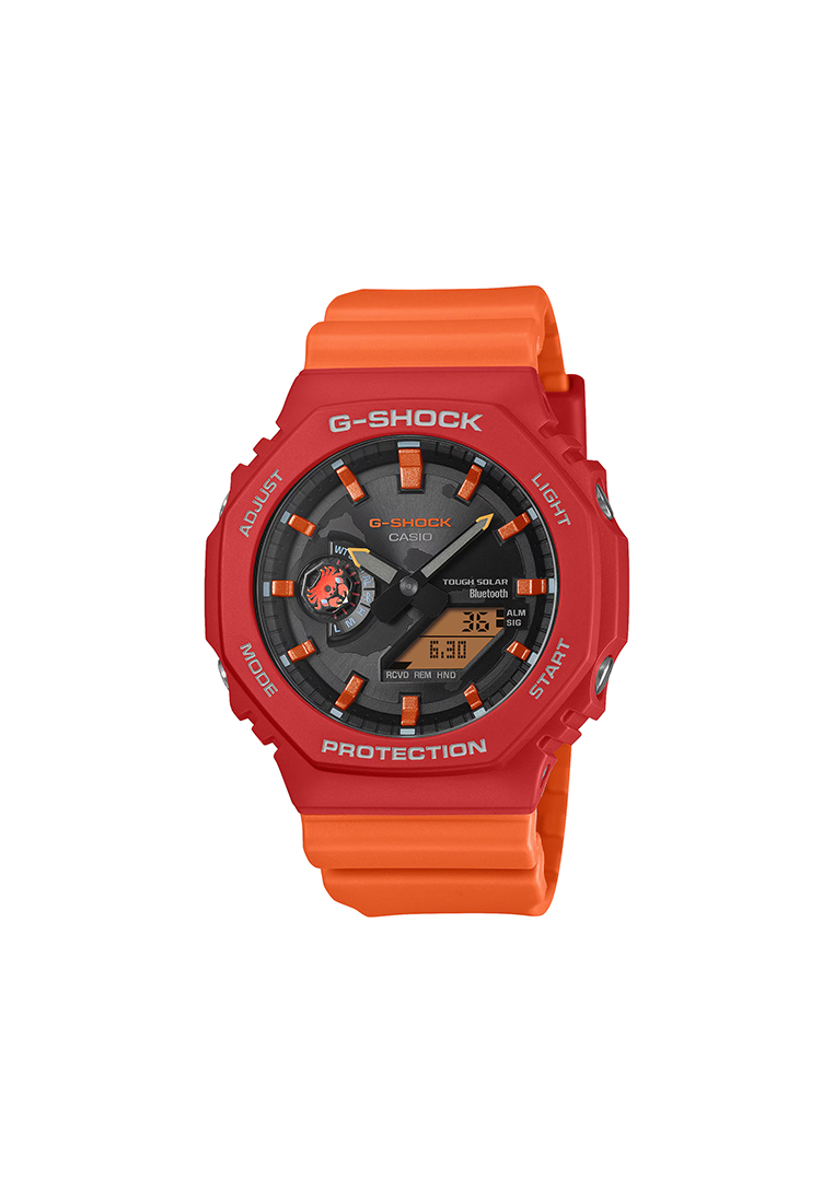 G-Shock GA-B2100-4A Charles Darwin Foundation Men Analog-Digital Watch Orange Resin Band