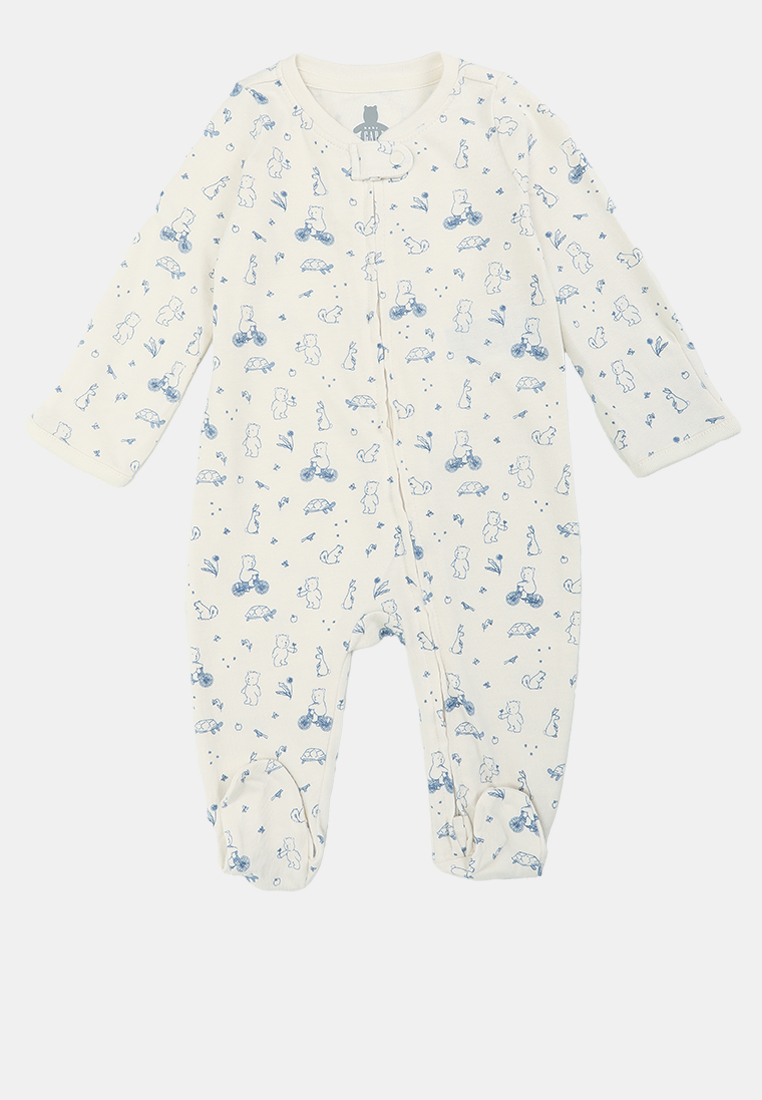 GAP Print Jersey Zip Footed 1-Piece