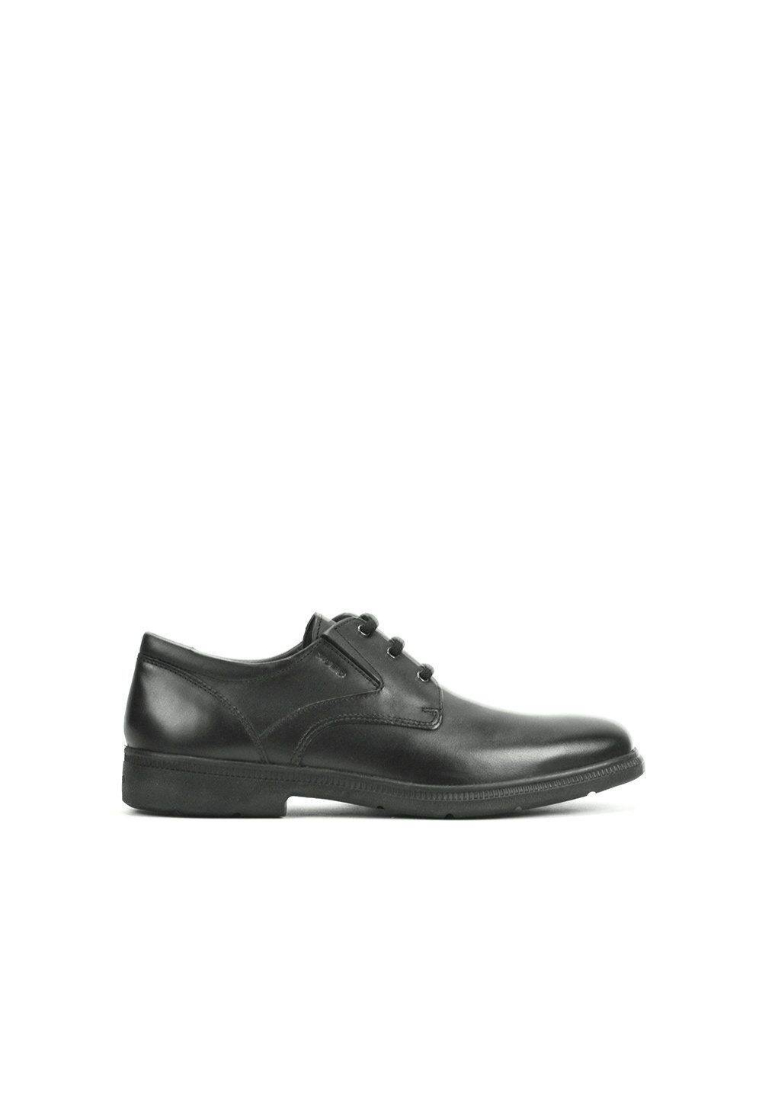 Geox GEOX Federico Lace Up Leather Shoes  (Smaller Fit, Check Size Guide) - Black J04D1C-00043-C9999