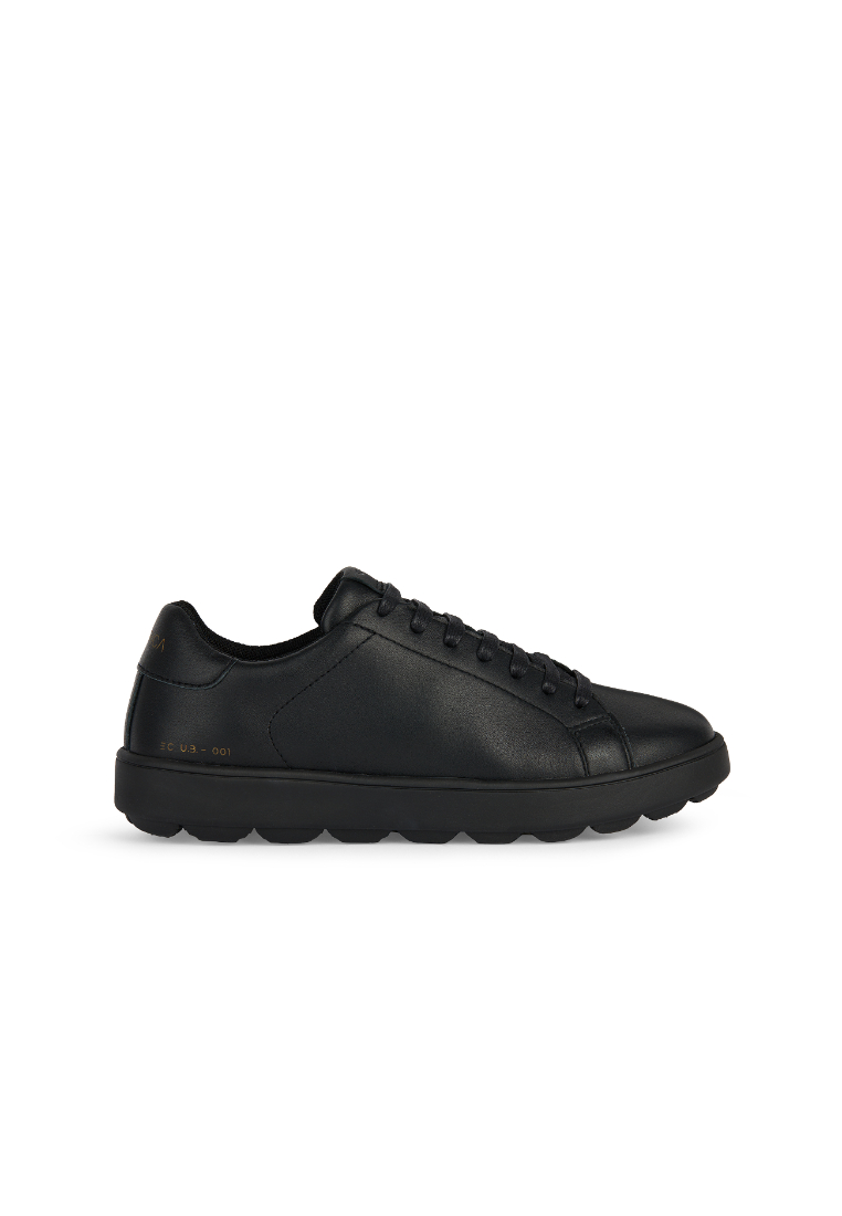Geox GEOX Ladies Spherica Ecub-1 Low Top Sneakers - Black D45WEB-00085-C9999S4