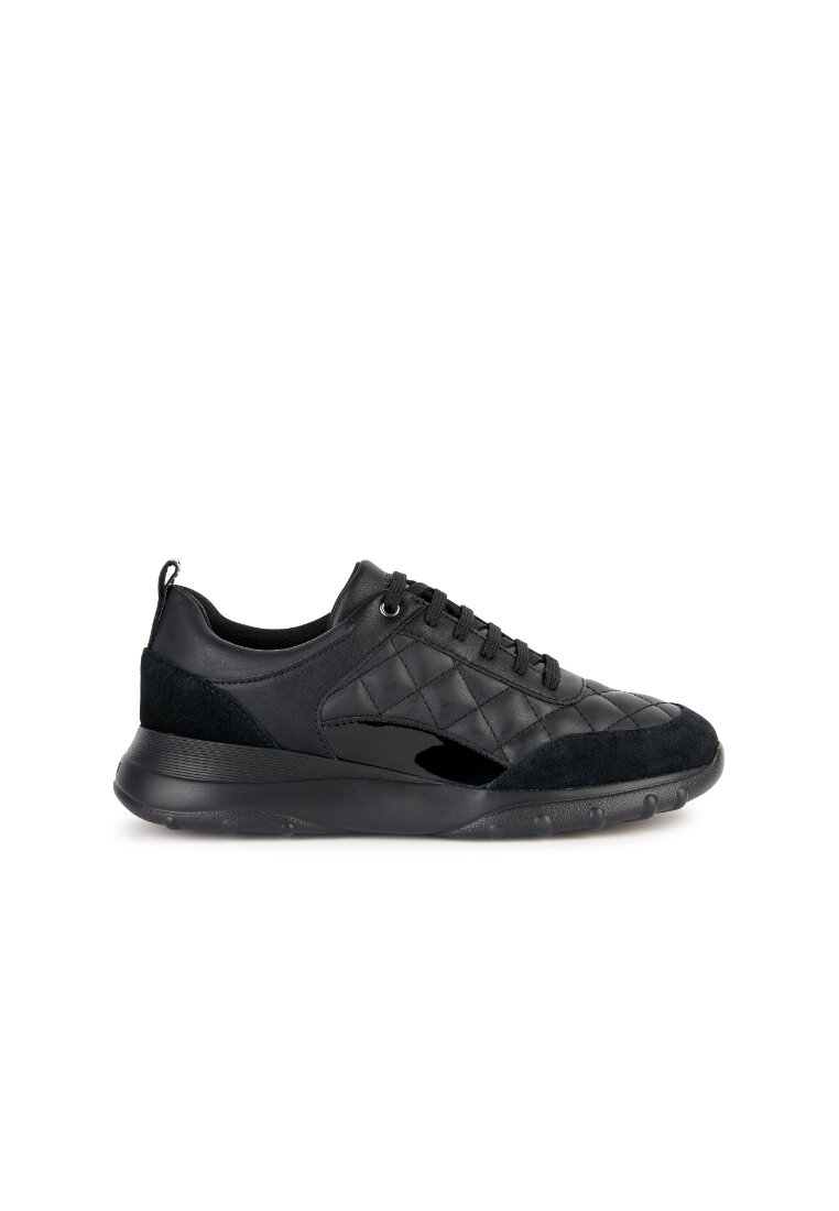 Geox GEOX Ladies Alleniee Low Top Sneakers - Black D36LPA-0CD54-C9999F3