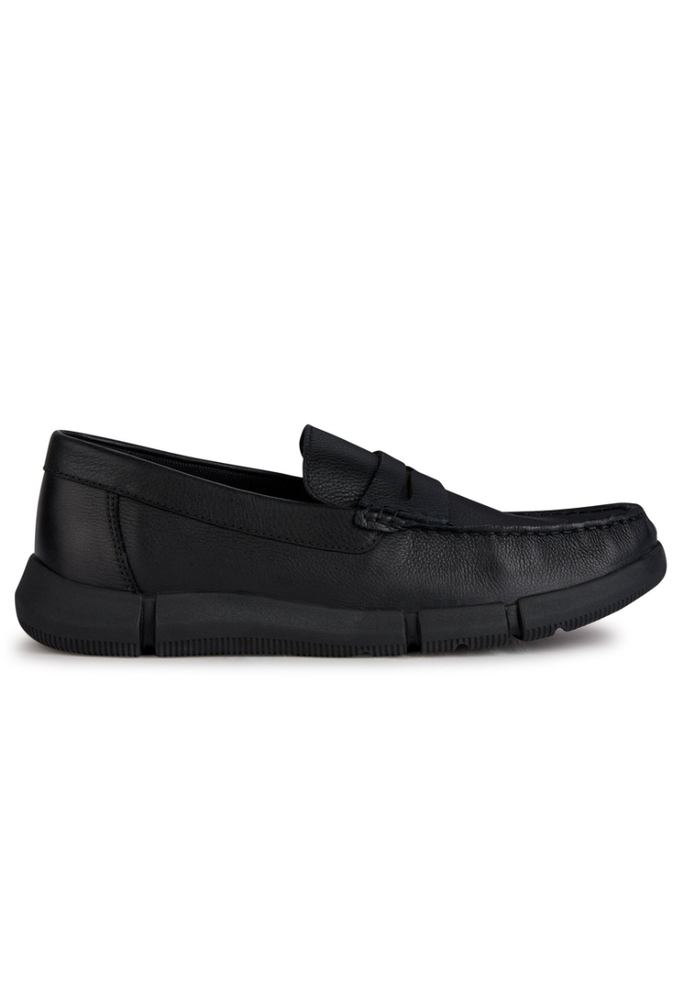 Geox GEOX Men U Adacter Leather Loafers - Black U3546A-00046-C9999S3