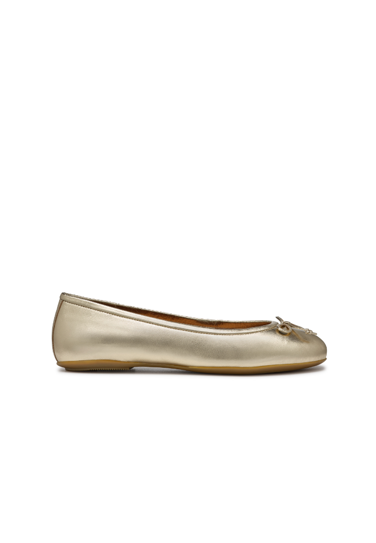 Geox GEOX Ladies Palmaria Wide Fit Flats - Gold D46XSA-000Y2-C2012F4