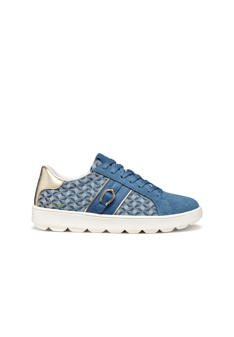 Geox GEOX Ladies Spherica Ecub-1 Low Top Sneakers - Blue D46WEA-0CK22-C4005S5