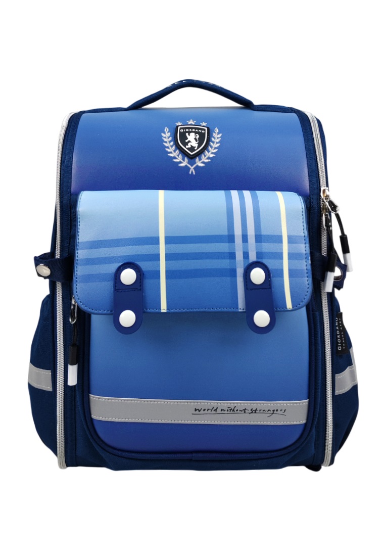 Giordano Giordano By Poly Pac 16" Checkered Ergonomic Primary School Bag Backpack w 6 Wheels LED Tro