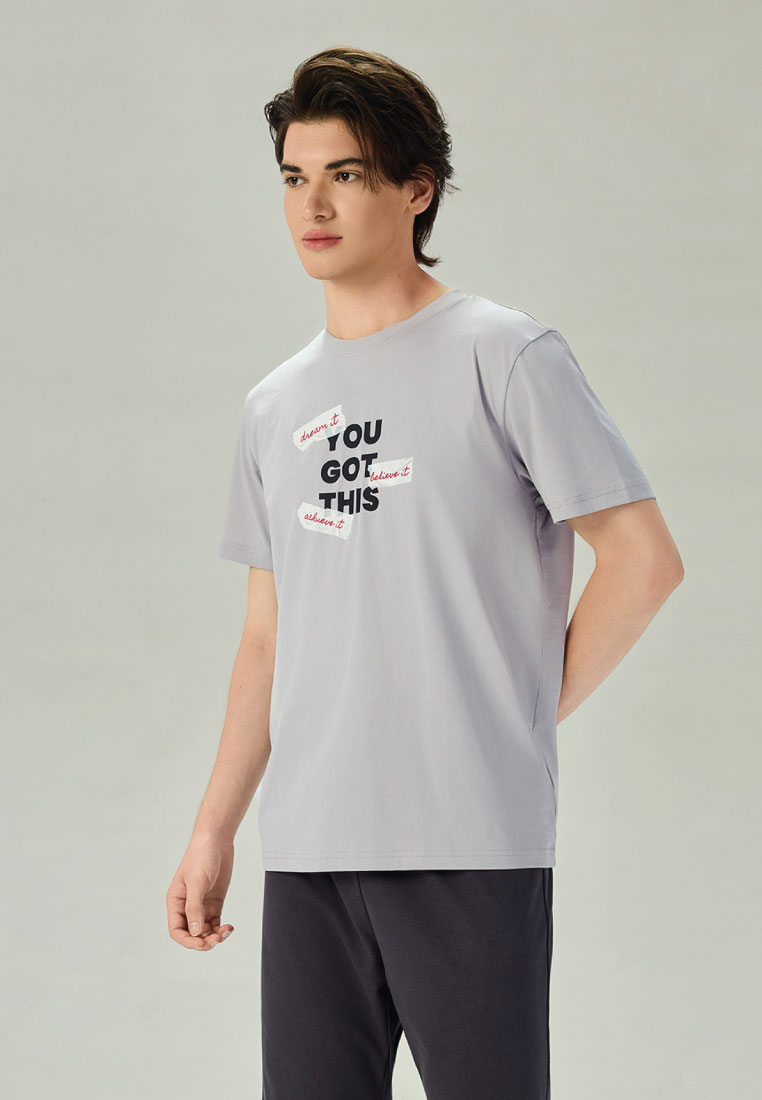 Giordano Men's Cotton Short Sleeve Printed T-shirt 13096310