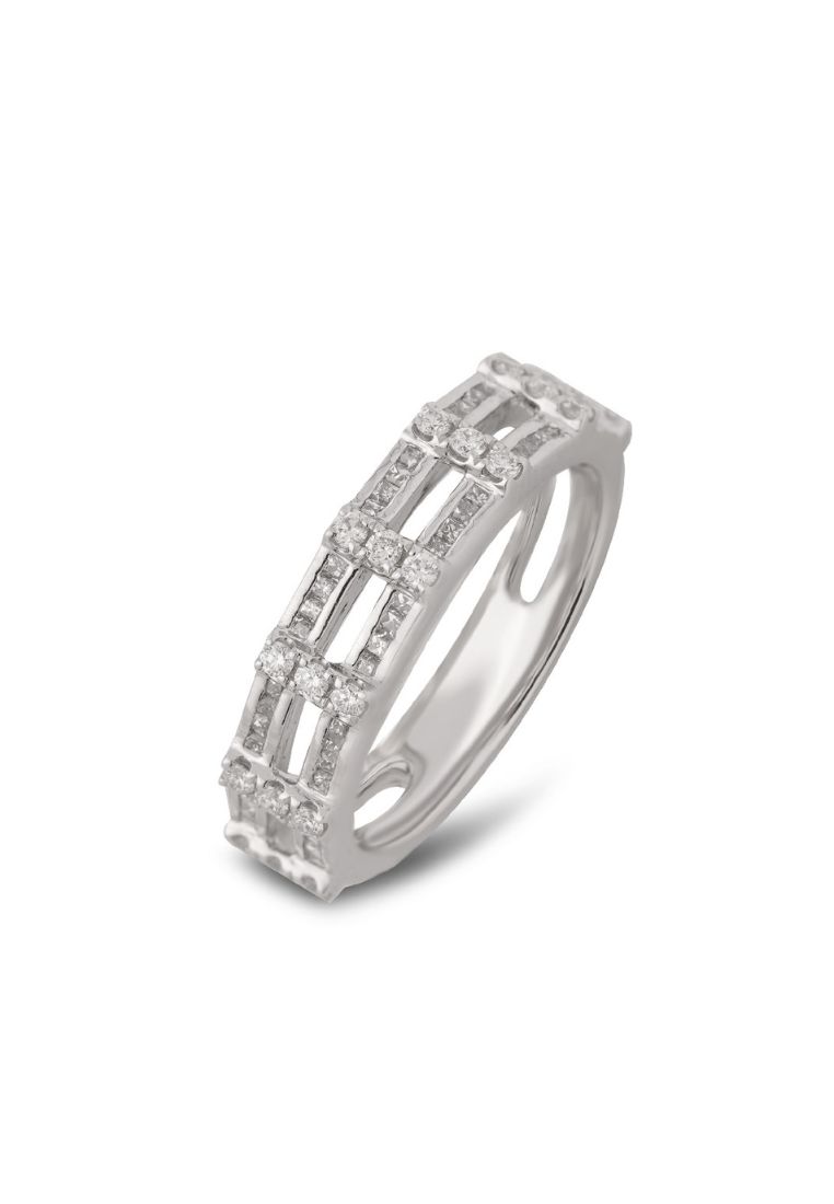 GOLDHEART GOLDHEART Vogue Diamond Ring, White Gold 750 - 12