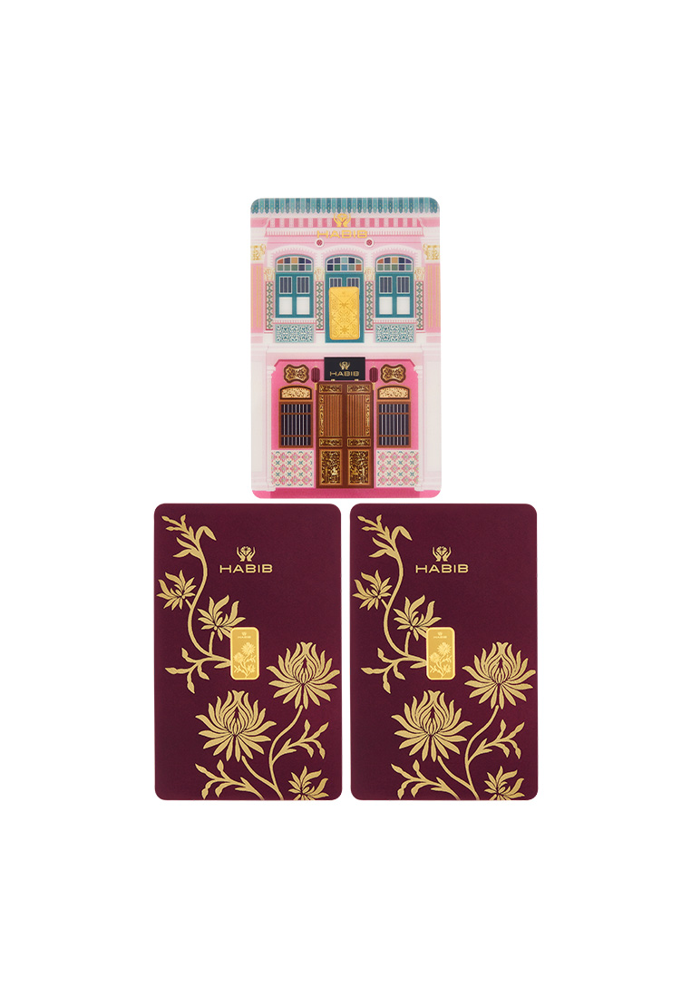 HABIB HABIB 2.5g Bundle (1g x 2pcs) 999.9 Gold Bar (Tekat) and (0.5g x 1 pcs) 999.9 Gold Bar (Perana