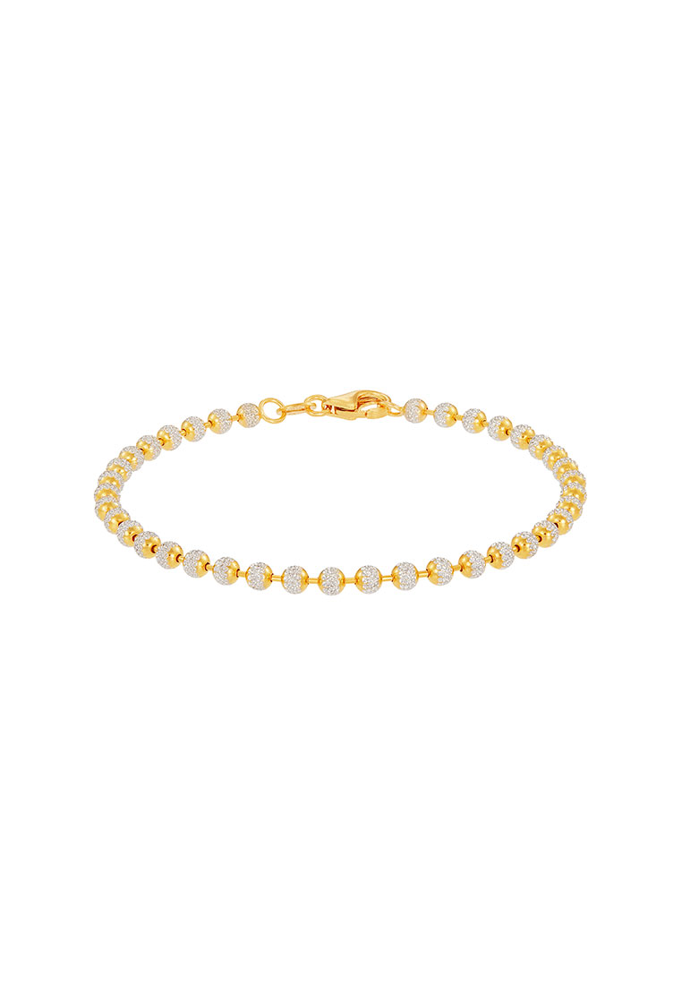 HABIB HABIB BEADS PLANET | Oro Italia 916 Yellow and White Gold Bracelet GW49830524(300YW)-BI (22K G