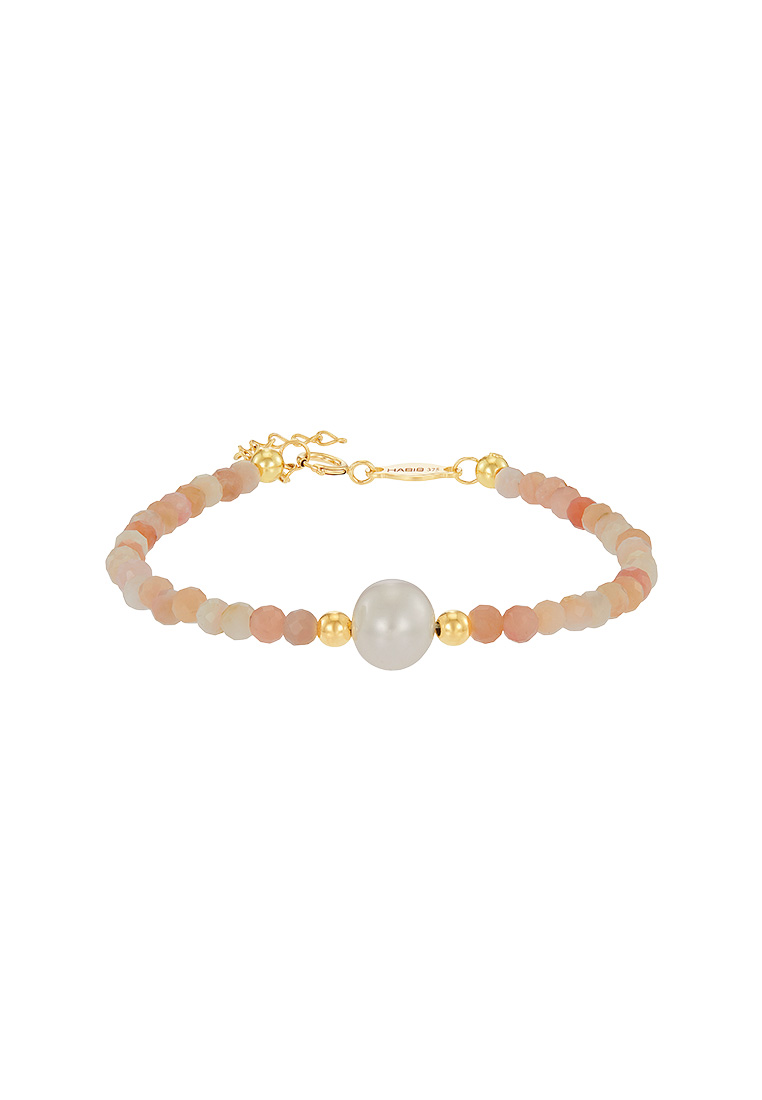 HABIB HABIB Opal Fresh Water Pearl Bracelet in 375/9K Yellow Gold 682890626-OPAL