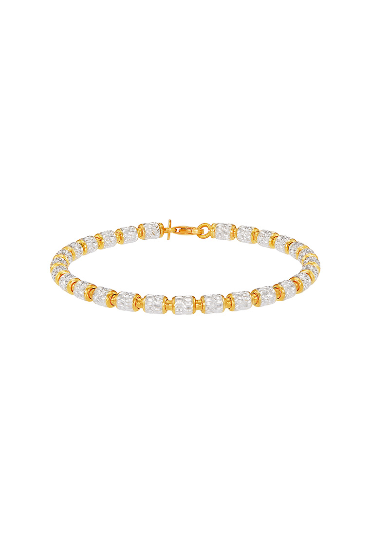 HABIB HABIB Oro Italia 916 Yellow and White Gold Bracelet GW49571124(4YW)-BI (22K Gold)