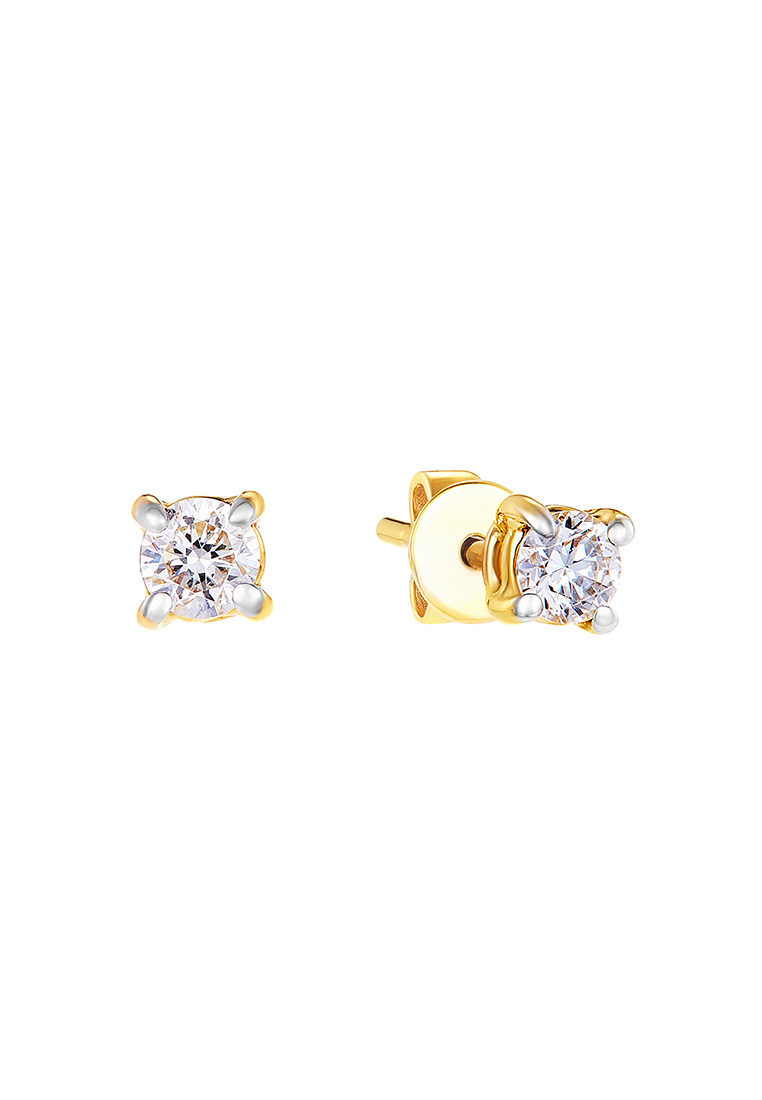 HABIB HABIB Round Diamond Stud Earrings In 375/9K Yellow Gold 44902(9C)-9