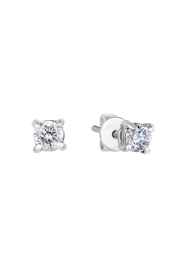 HABIB HABIB Round Diamond Stud Earrings In 375/9K White Gold 44902(9C)-9