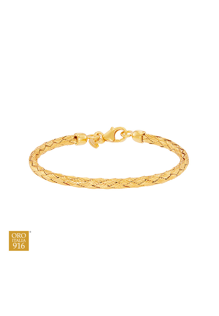HABIB HABIB Oro Italia 916 Yellow Gold Bangle (for baby) GB94211025(2.5Y)-BBY (22K Gold)