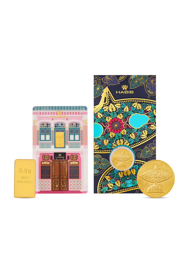 HABIB HABIB 0.5g 999.9 Gold Bar (Peranakan) and Wau Collection (Kucing) | 999.9 Gold Wafer (0.20g)