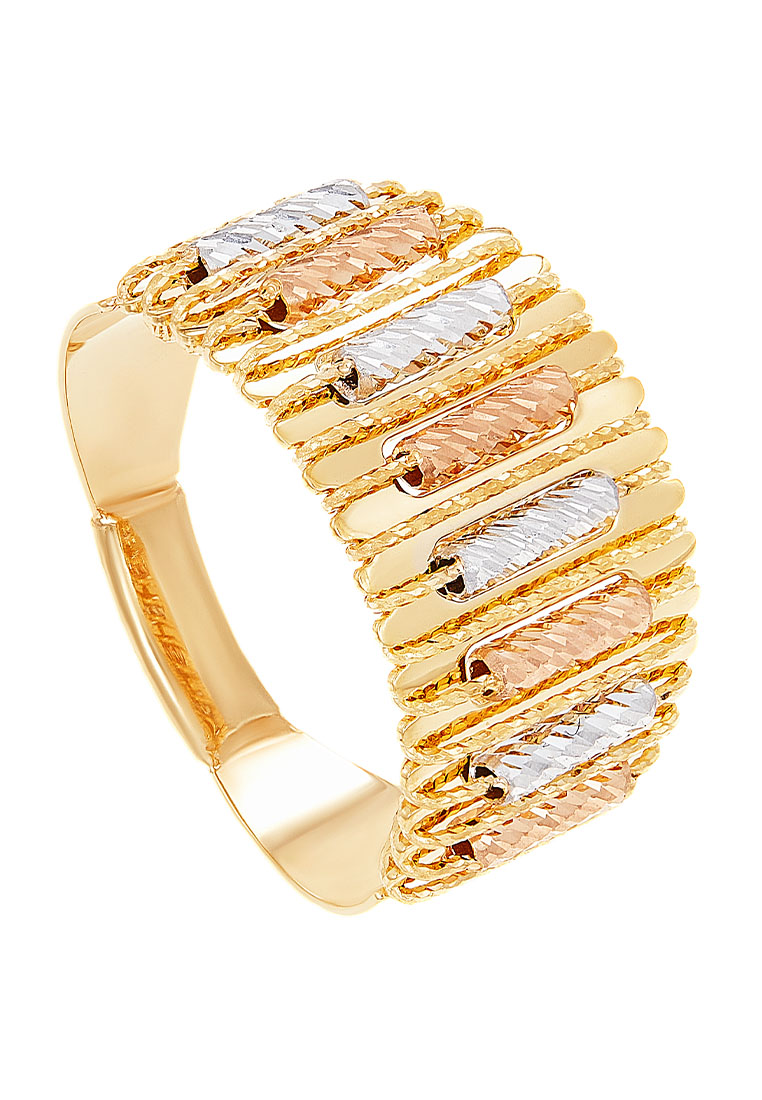 HABIB HABIB Sicilia | Oro Italia 916 Yellow, Rose and White Gold Ring GR4270-TI (22K Gold)