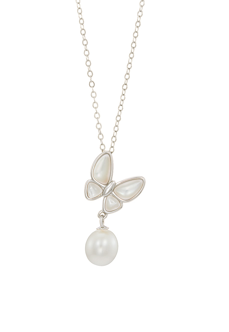 HABIB HABIB 925 White Gold Fresh Water Pearl Necklace Z4528S(1)-P+N(WG)