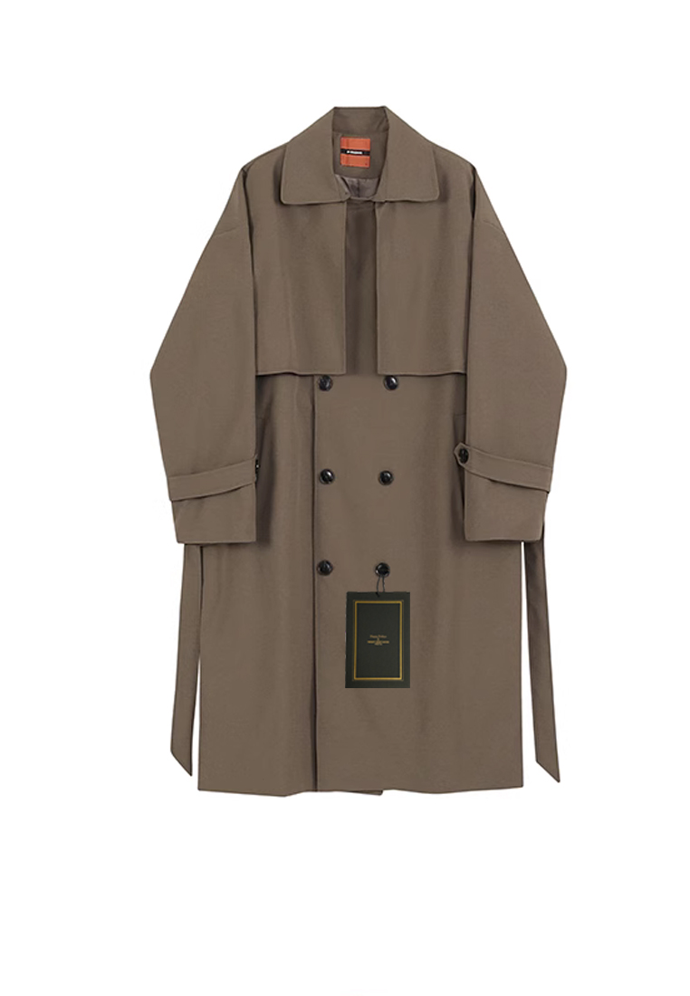 HAPPY FRIDAYS Thin Double Breasted Trench Coat MYQ8350