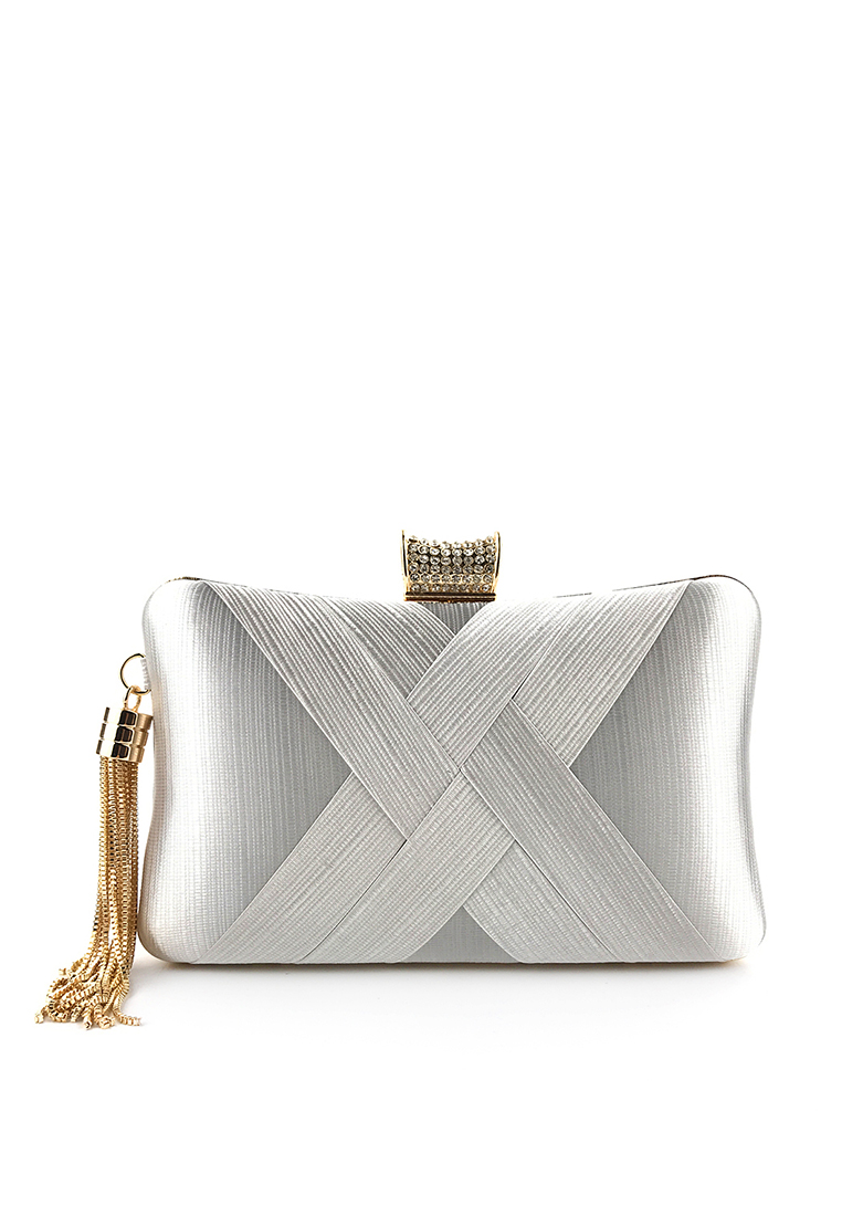 HAPPY FRIDAYS Satin Fringe Clutches OC4040-1