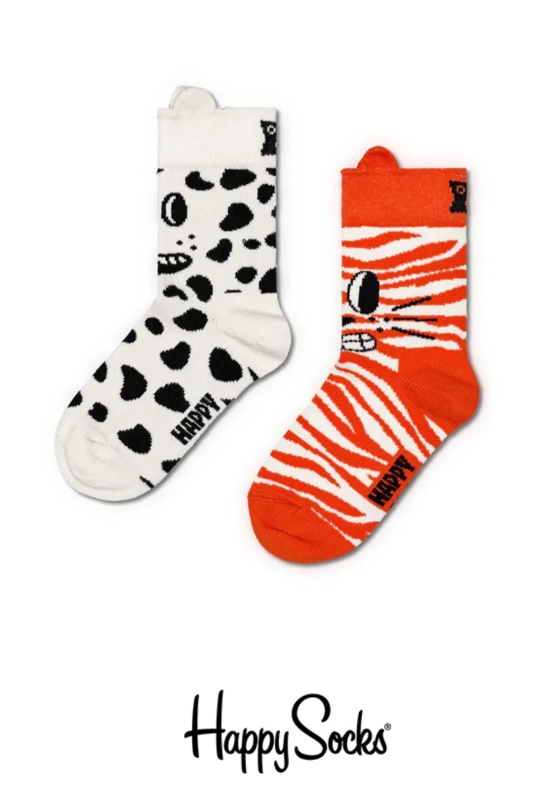 Happy Socks 2-Pack Cat & Dog Kids Socks