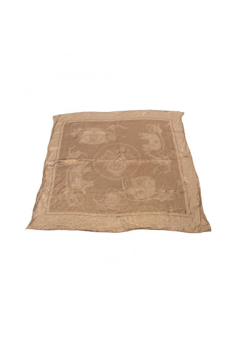 Hermès Pre-Loved Hermès carres 70 Exlibris scarf silk Brown