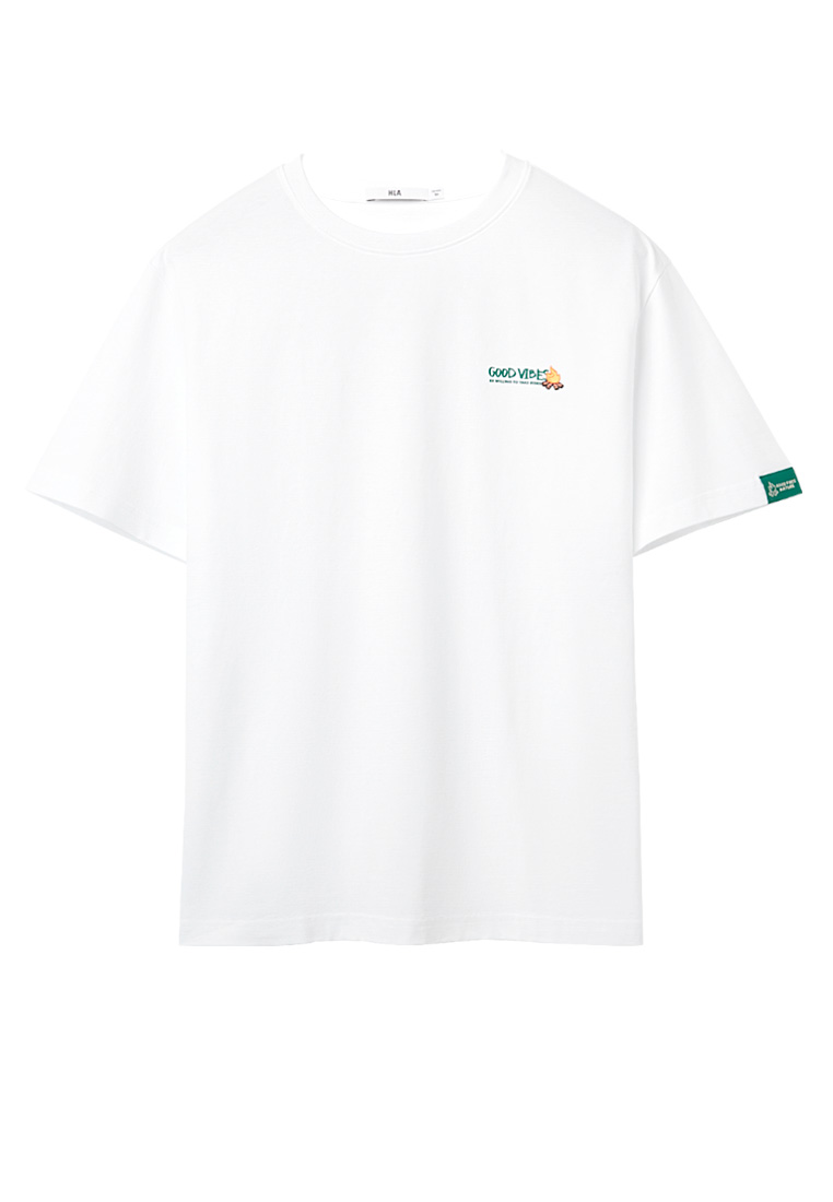 HLA Ice Feeling Letter Printing Short Sleeve T-Shirt Men-HNTBJ2W020A20