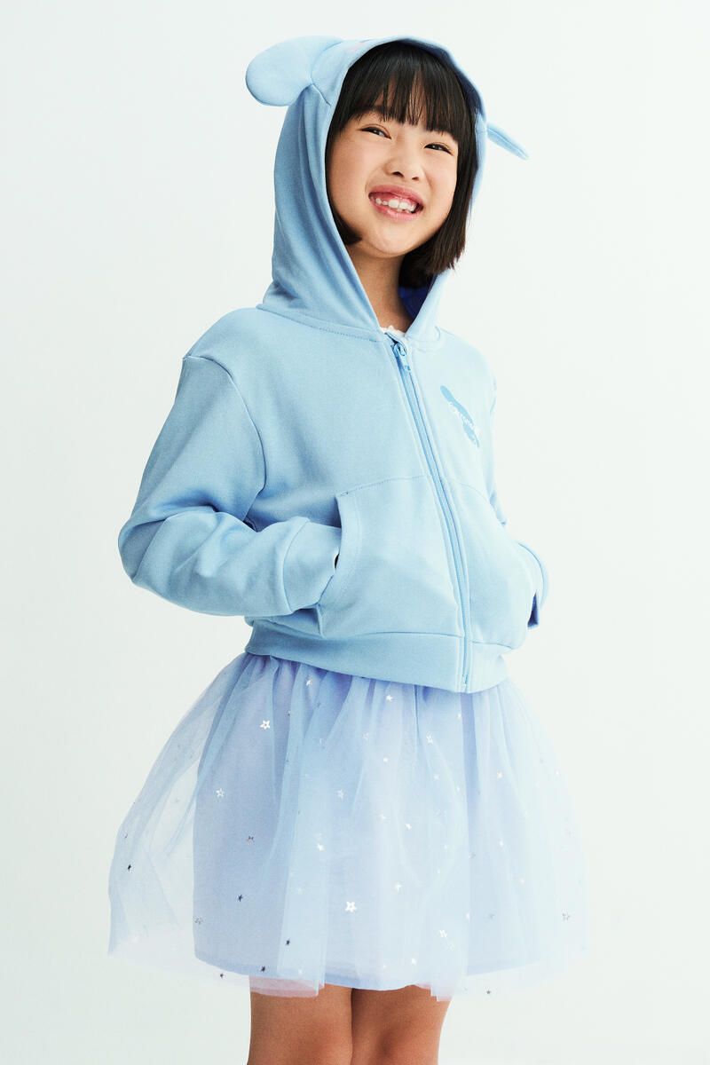 H&M Foil-printed tulle skirt