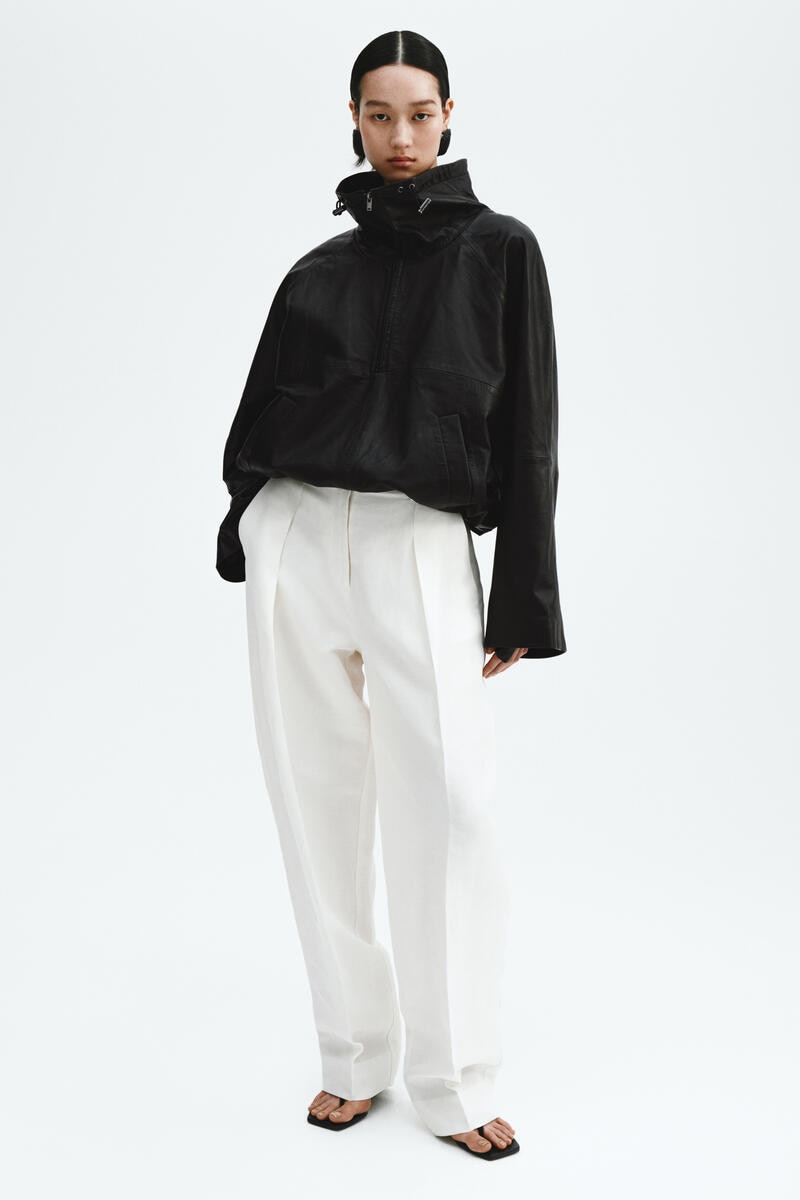 H&M Oversized leather anorak