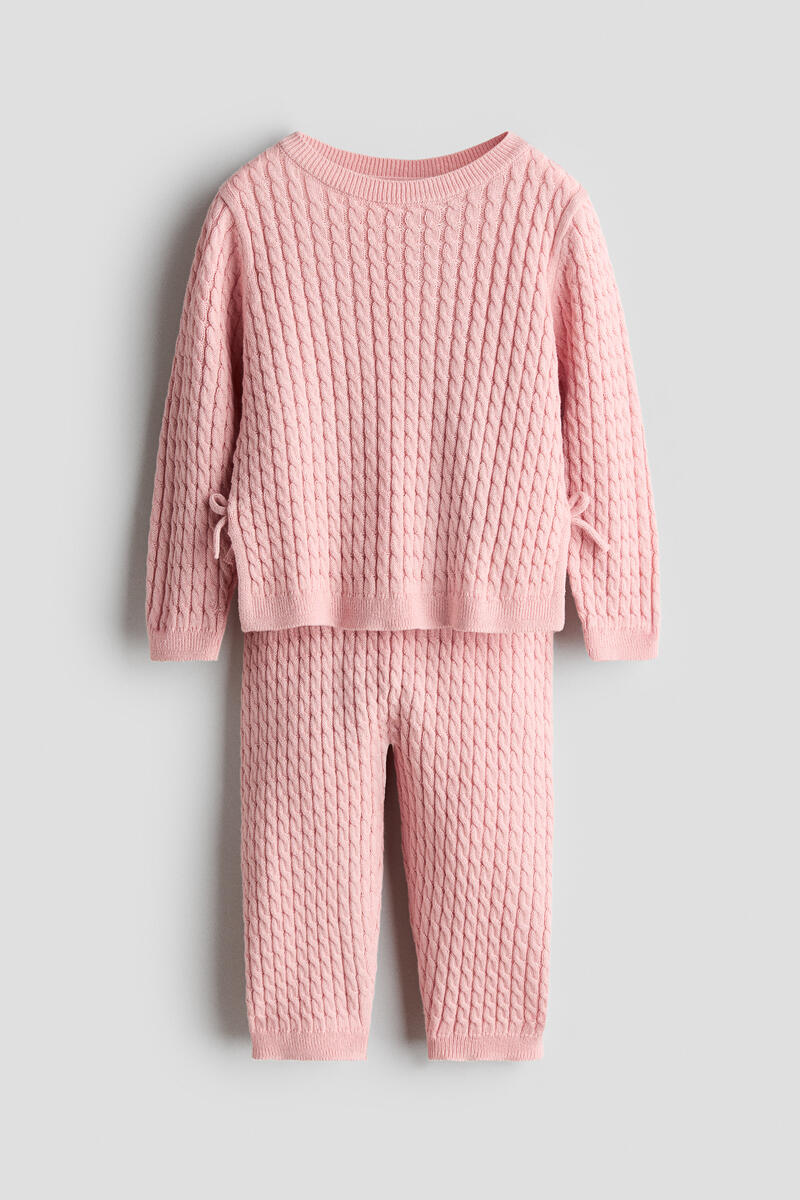 H&M 2-piece cable-knit cotton set