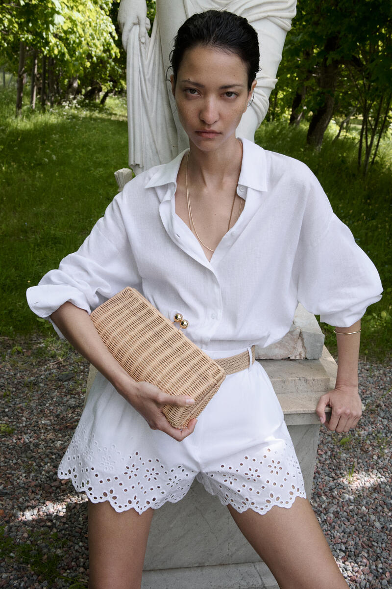 H&M Rattan clutch