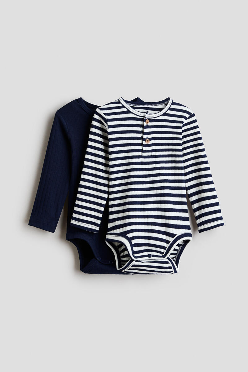 H&M 2-pack henley-style bodysuits