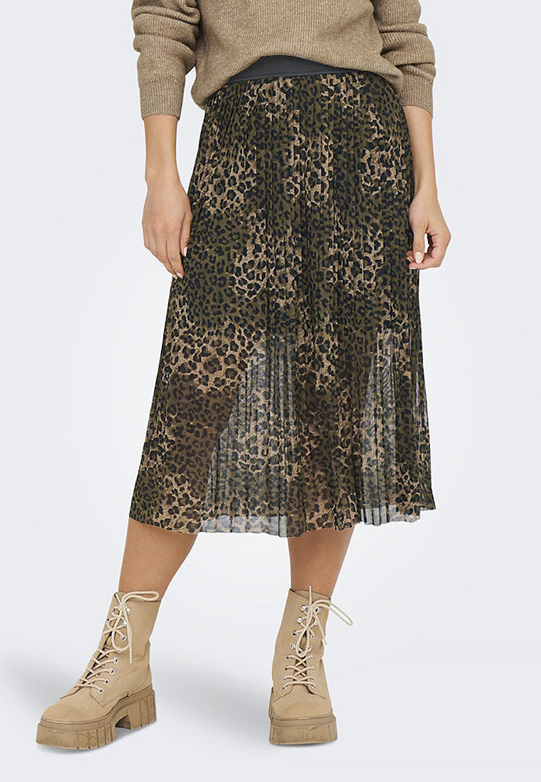 JACQUELINE DE YONG Pleat Mesh Jersey Skirt
