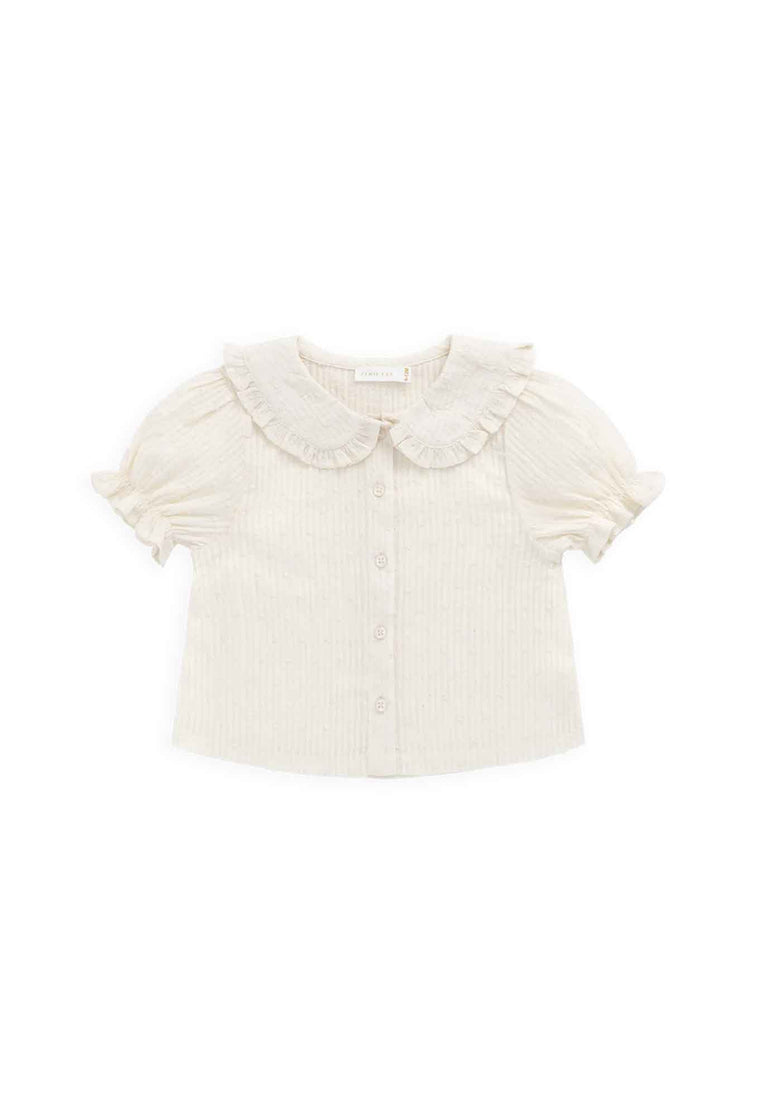 Jamie Kay Organic Cotton Bowie Blouse - Parchment