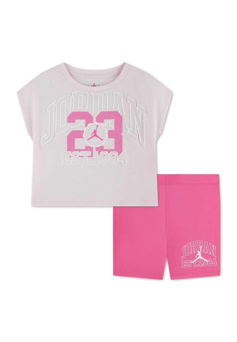 Jordan Girls 2-Piece Boxy T-Shirt & Bike Shorts Set (Toddler)