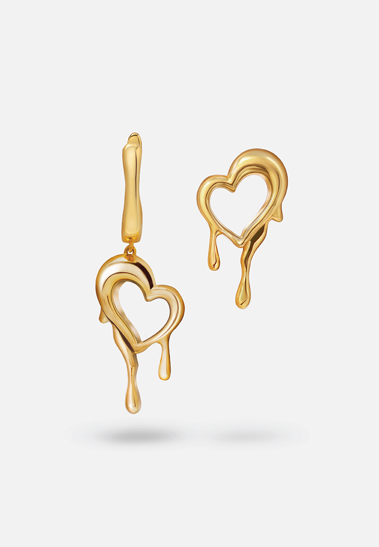 Kaimirra Drip Iykyk 18K Gold Plated Mismatched Earrings