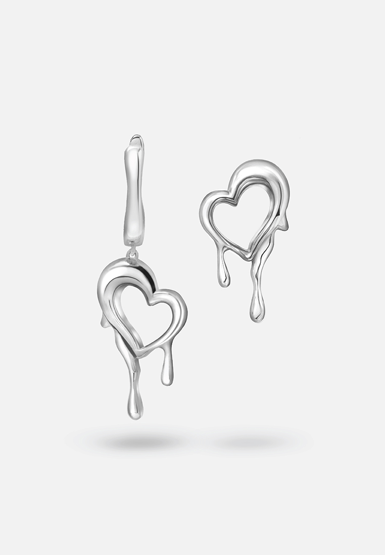 Kaimirra Drip Iykyk Silver Mismatched Earrings