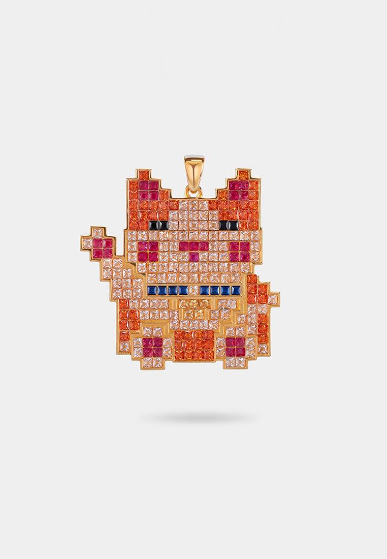 Kaimirra Pixel Lucky Cat Pendant 018