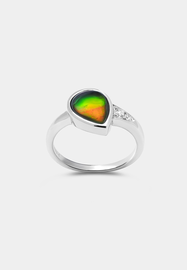 Kaimirra Everglow Angle Ammolite Ring