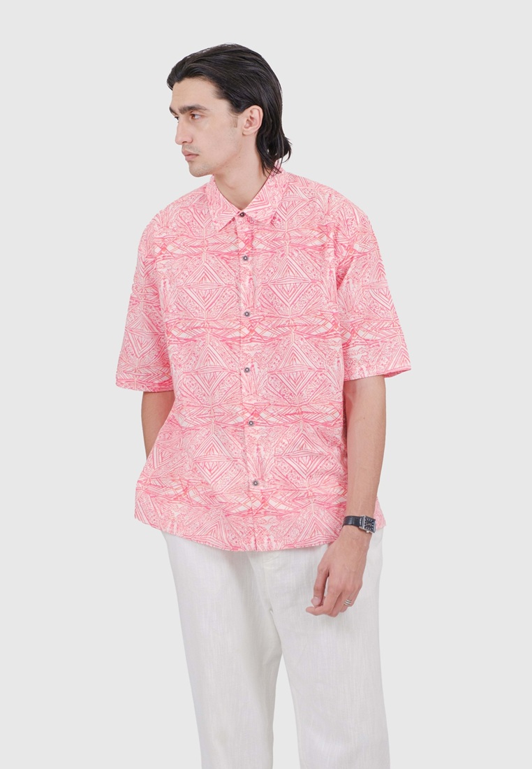 KAPTEN BATIK Maharaja Modern Fit Warisan Lalandau in Hibiscus