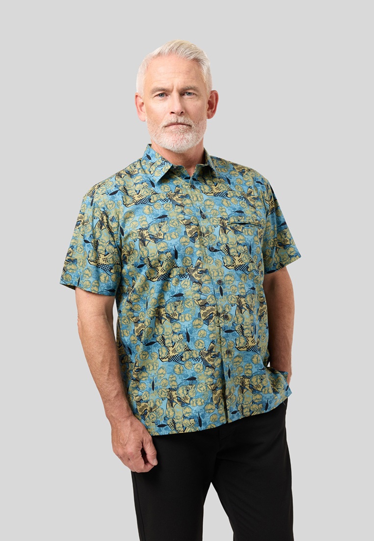 KAPTEN BATIK Nusantara Modern Fit Bubble Wrap in Apple Horizon