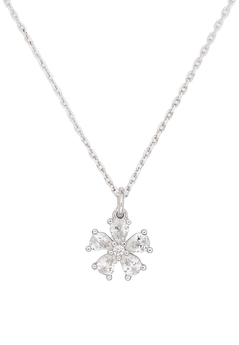 Kate Spade You're A Gem Flower Pendant Clear/Silver KO965
