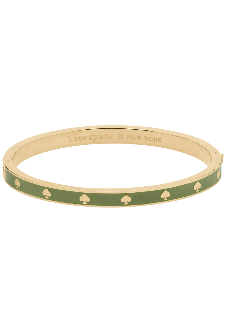 Kate Spade Spot the Spade Enamel Hinged Bangle Bracelet - Cedar Stand KJ727