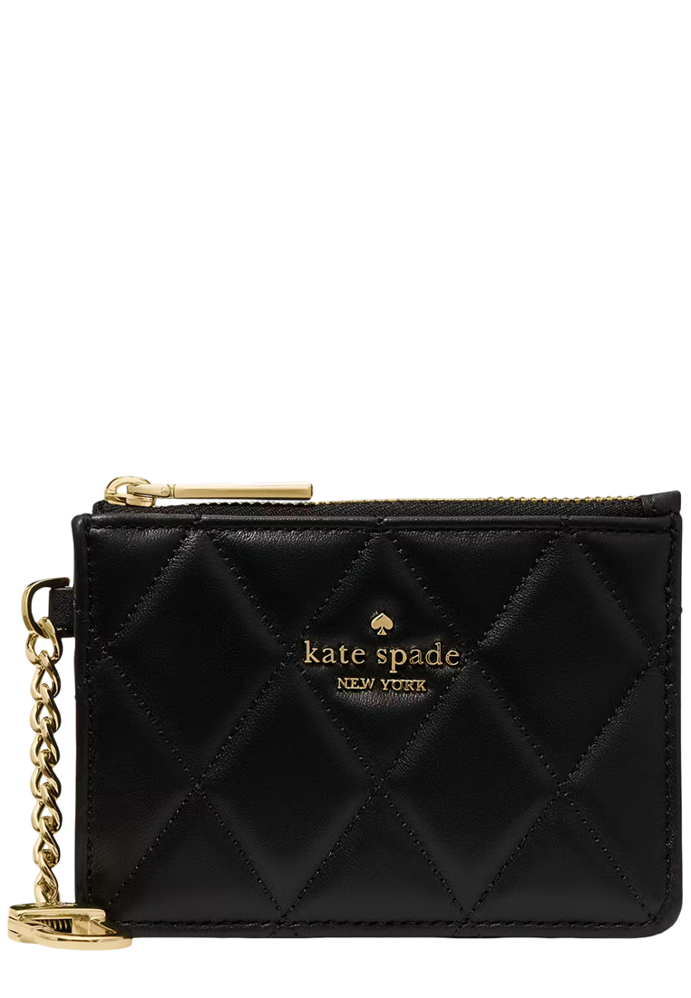 Kate Spade Quilted Key Ring Card Holder - Black KN772